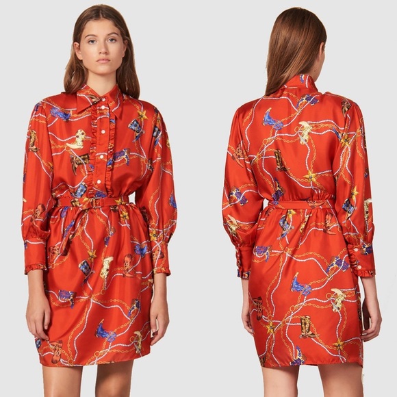 printed western dress